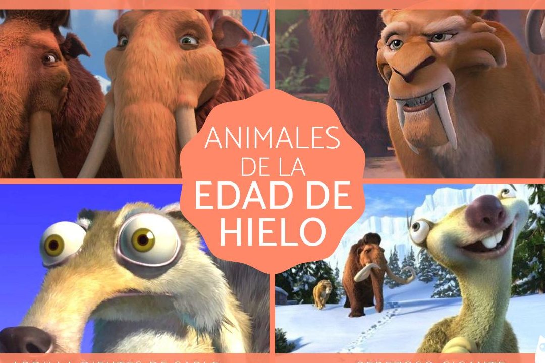 fauna de la era de hielo y sus animales en ice age
