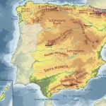 mapa de el relieve de espana las cordilleras montes y mas