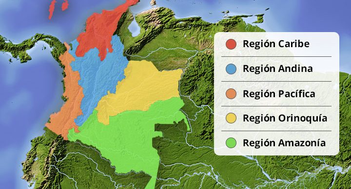partes de colombia conoce las regiones y zonas del pais